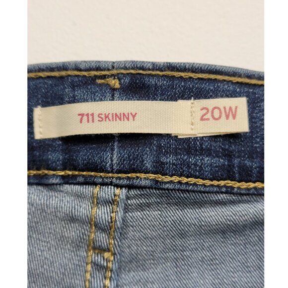 NWT Levi's 711 Mid-Rise Skinny Jeans 20W - Picture 5 of 11